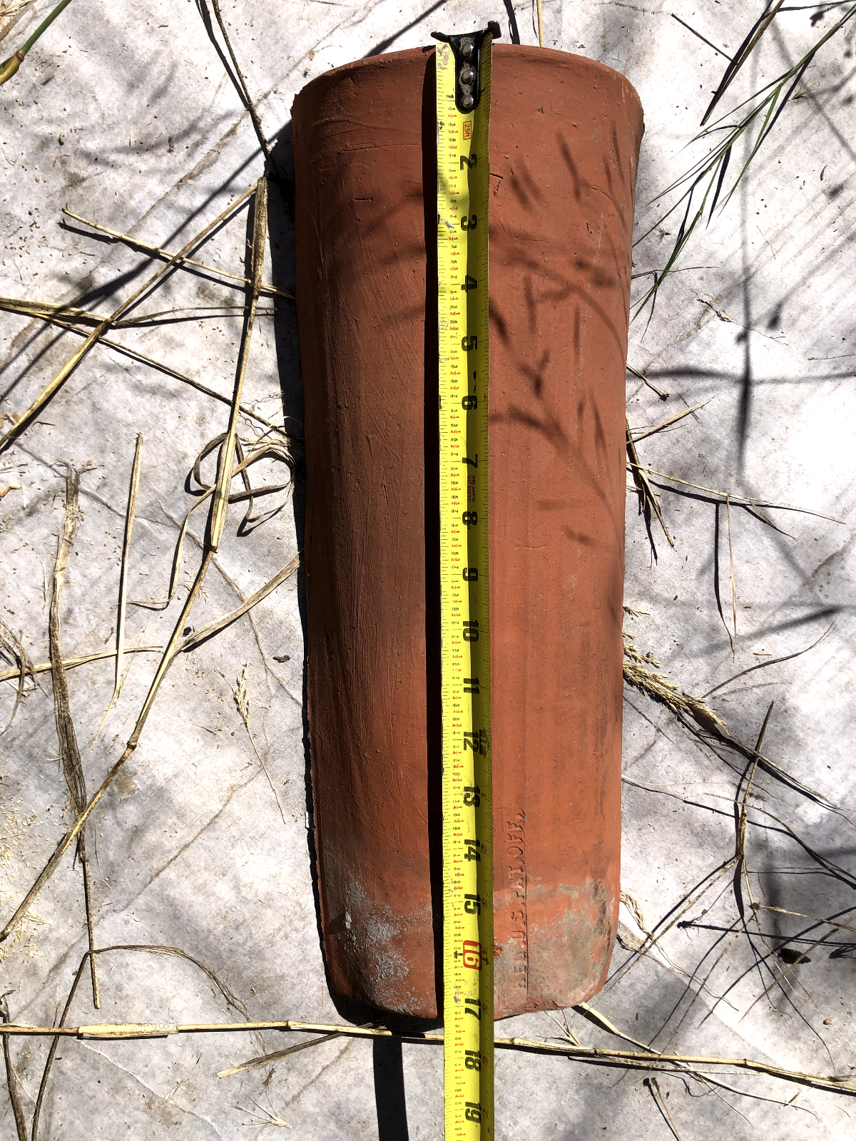 AA9-007: Handmade Spanish Terracotta Roof Tiles From 1920's Spanish House Approx 300 Available