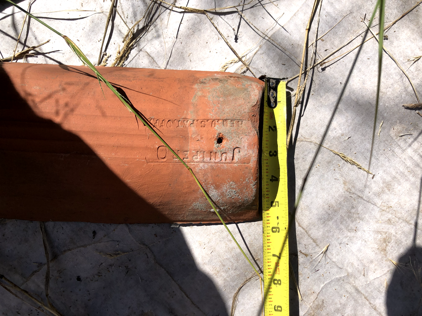 AA9-007: Handmade Spanish Terracotta Roof Tiles From 1920's Spanish House Approx 300 Available