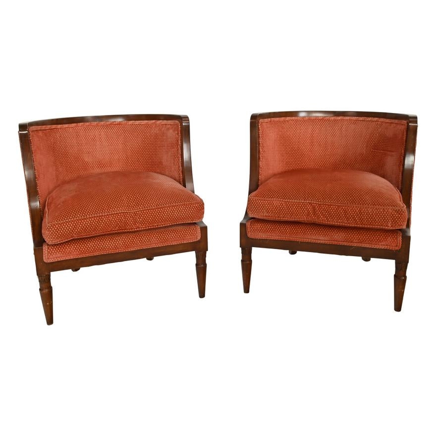 VINTAGE MID CENTURY MODERN ARMLESS TUB CHAIRS | Work of Man