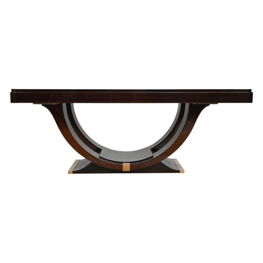 AF1-009: Circa 1930's GOUFFE French Art Deco Rosewood Dining Table Manner of Jacques Ruhlmann