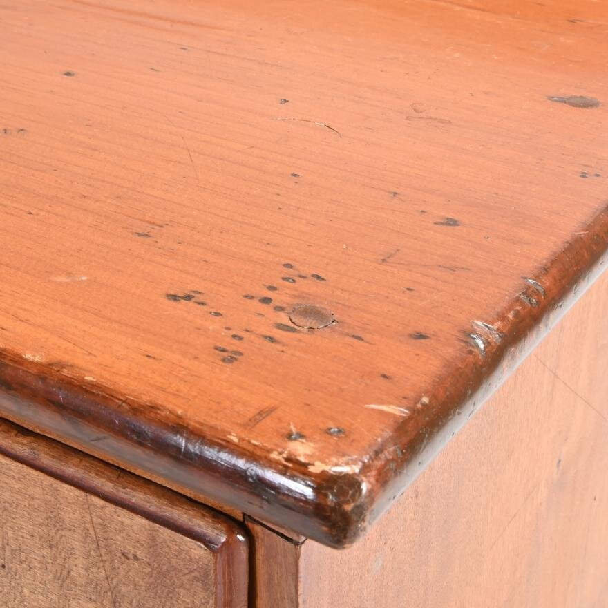 AF4-178: ANTIQUE EARLY 19TH CENTURY AMERICAN NEW ENGLAND PINE CHEST OF DRAWERS