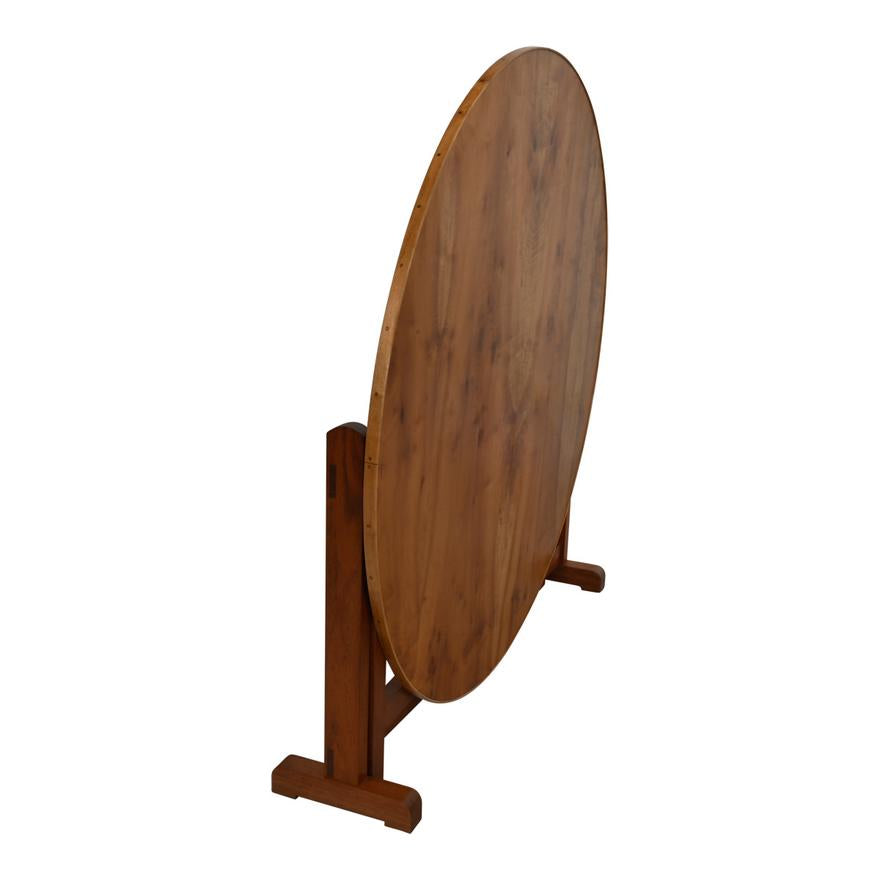 AF1-023: VINTAGE MODERN MID CENTURY AMERICAN BENCH MADE SILVER MAPLE DROP TOP TABLE