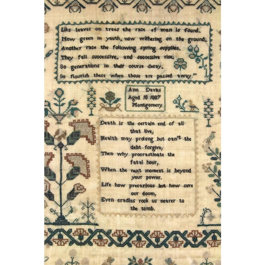 TX2-002: English School - Early 19th C Needlework Sampler
