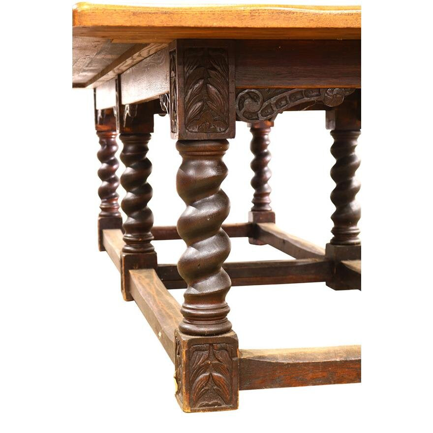AF1-129: Antique Spanish Colonial Massive Wide Plank Oak Refectory Table from the Mission Inn, Riverside CA Early 20th Century
