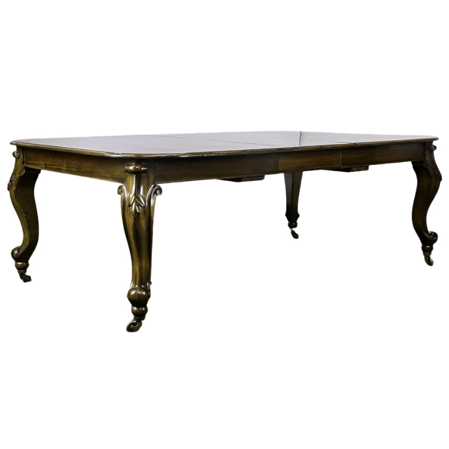 AF1-263: ANTIQUE LATE VICTORIAN FRENCH PROVINCIAL STYLE BANQUET TABLE CIRCA 1890