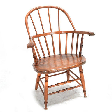 Antique Early 19th Century American Sack Back Windsor Chair | Work of Man