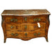 Antique French Louis XV Marquetry Marble Top Chest of Drawers Late 18th Century | Work of Man