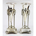 PAIR SHEFFIELD PLATE TRUMPET VASES | Work of Man