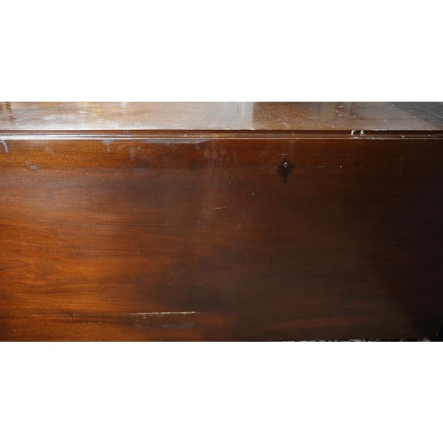 AF1-261: ANTIQUE EARLY 19TH CENTURY REGENCY MAHOGANY DROP LEAF TABLE