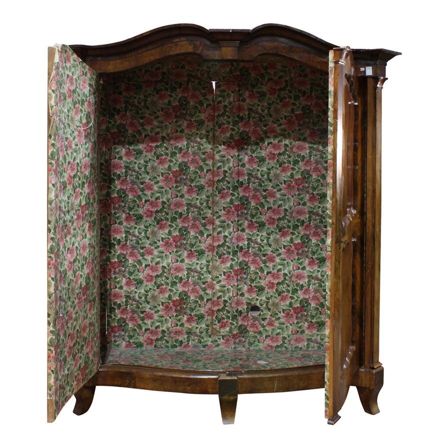 AF3-150: ANTIQUE EARLY 19TH CENTURY AUSTRIAN WALNUT ARMOIRE