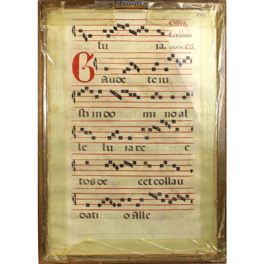 Spanish School - 15th Century Gregorian Aniphonal Manuscript Painting | Work of Man