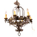 Antique Spanish Colonial Revival Patinated Iron Chandelier | Work of Man