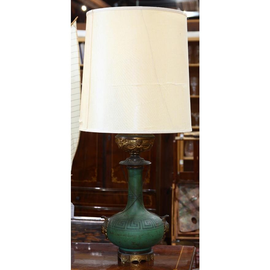 AL2-010: Pair of Late 19th Century Victorian Kerosene Lamps (Converted)