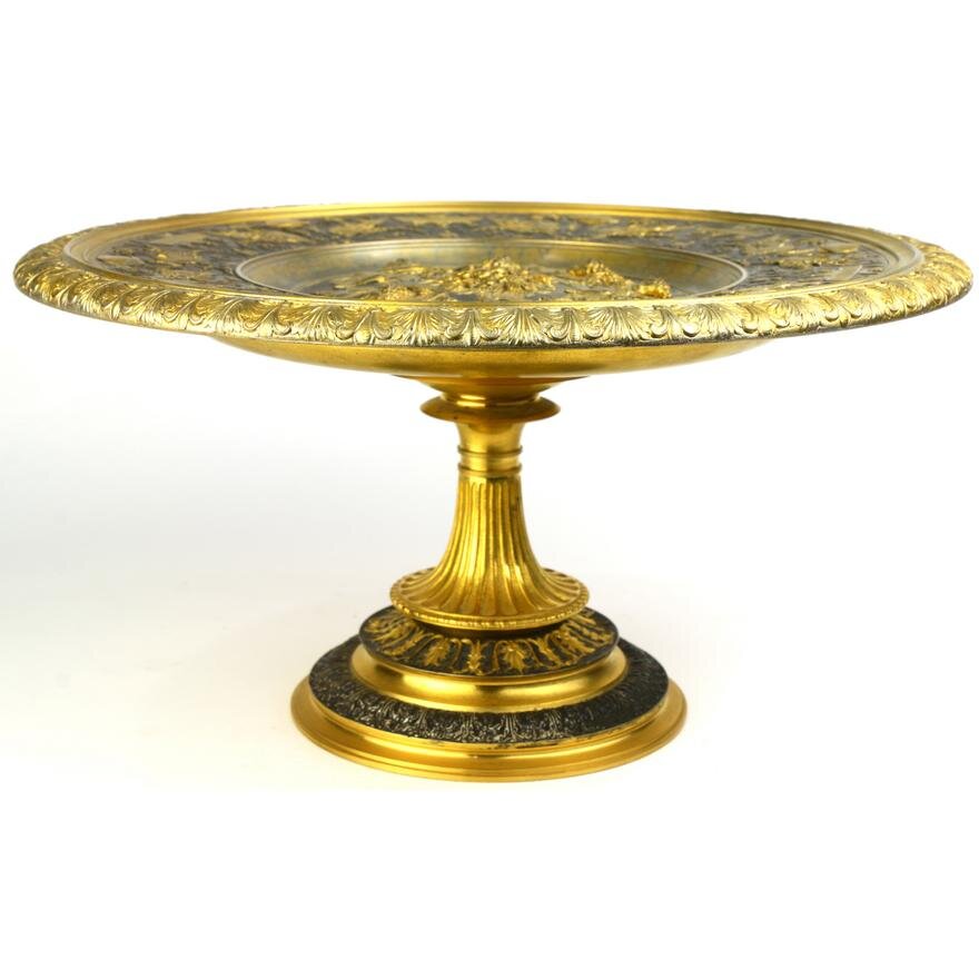 DRENAISSANCE REVIVAL GILT BRONZE TAZZA | Work of Man