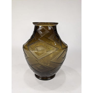 Antique FRENCH ART DECO GLASS VASE | Work of Man