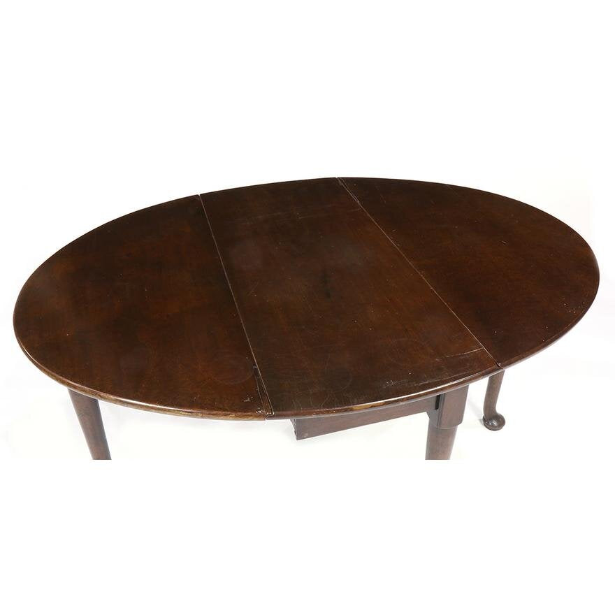AF1-122: ANTIQUE LATE 18TH CENTURY ENGLISH GEORGIAN MAHOGANY DROP LEAF TABLE