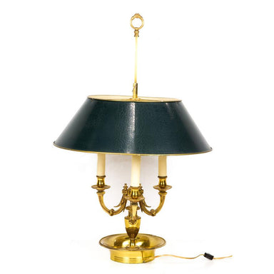 Mid 20th Century French Louis XVI Gilt Bronze Bouillotte Lamp | Work of Man