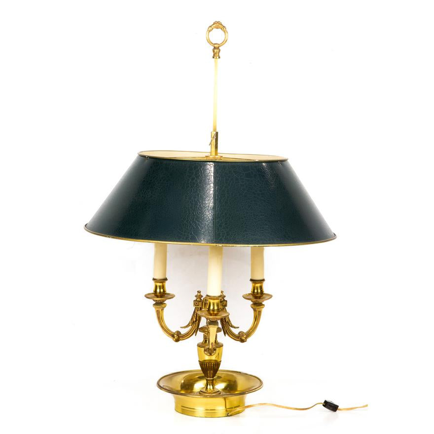 Mid 20th Century French Louis XVI Gilt Bronze Bouillotte Lamp | Work of Man