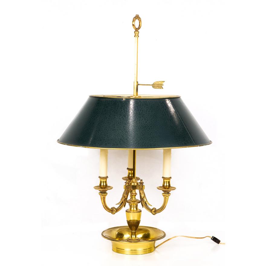 AL2-009: Mid 20th Century French Louis XVI Gilt Bronze Bouillotte Lamp