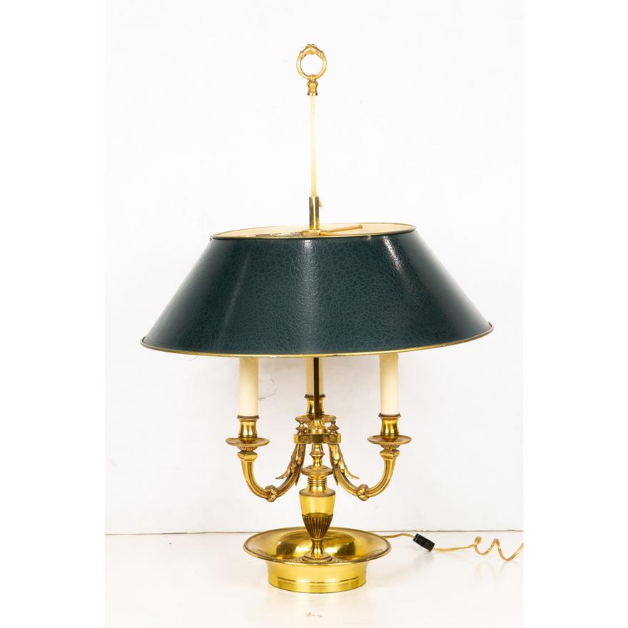 AL2-009: Mid 20th Century French Louis XVI Gilt Bronze Bouillotte Lamp
