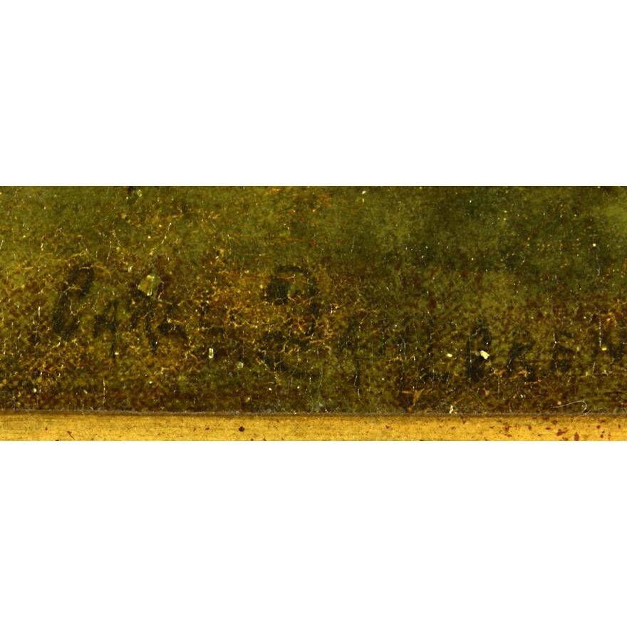 AW449: Carl Dahlgren "We Got Company"  Oil on Canvas