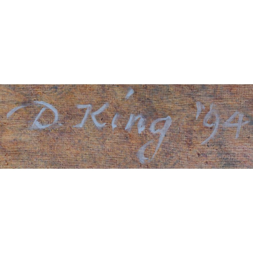 AW015: "NUDE MALES IN MOTION"  - D. KING - CIRCA 1994 - OIL ON CANVAS