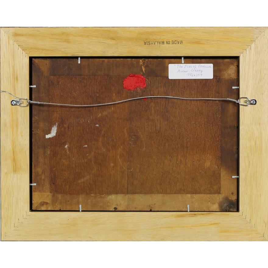 AW461: Albert Crahay The Pier of Oostende Oil on Oak Wood Board Late 19th Century