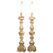 Antique Pair of 17th Century Rococo Style Giltwood Alter Candle Pricket Lamps | Work of Man
