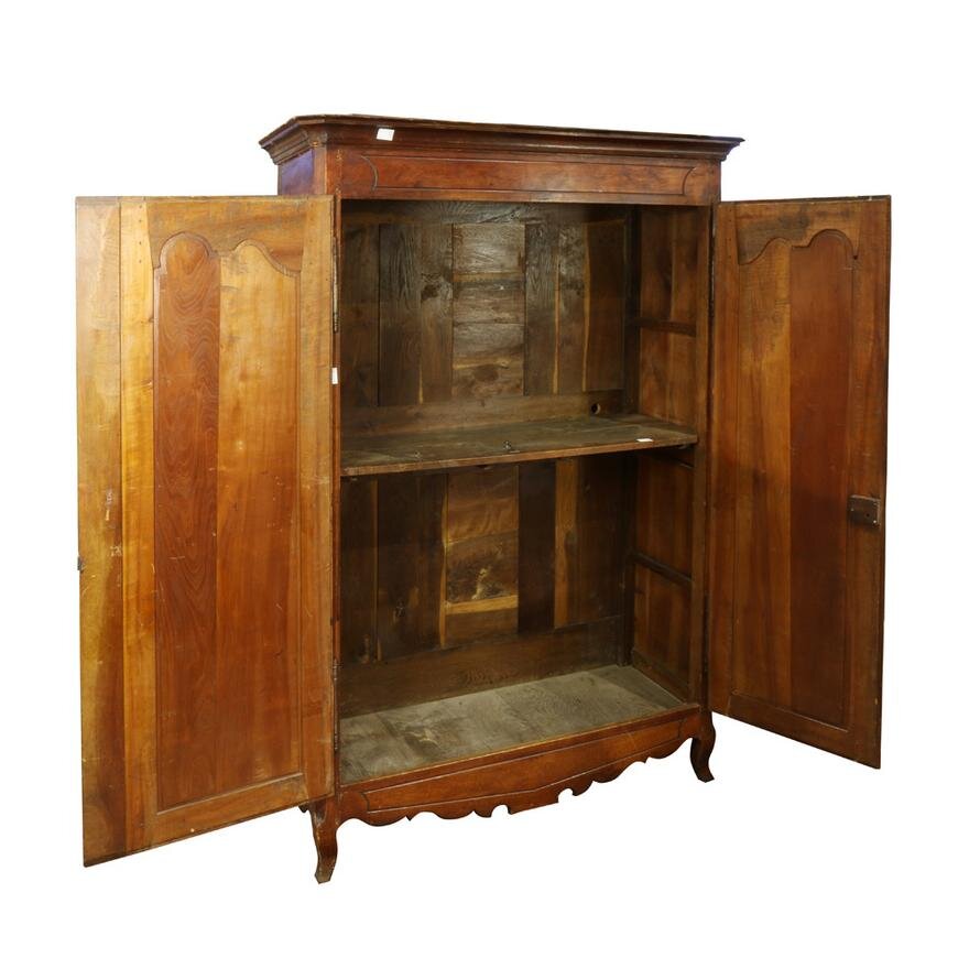 AF3-139: ANTIQUE MID 18TH CENTURY FRENCH PROVINCIAL ARMOIRE