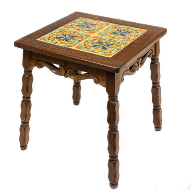 Antique California Tile Spanish Colonial Revival Side Table | Work of Man