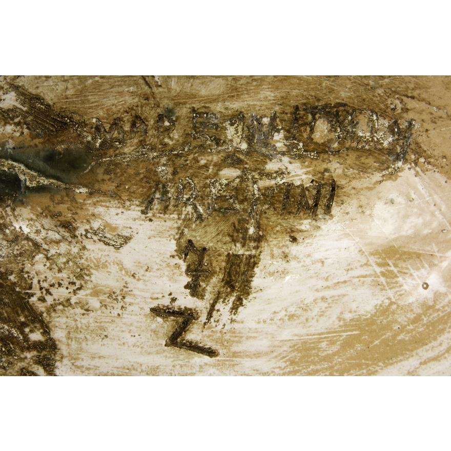 DA5-001: MONUMENTAL ITALIAN FAIENCE MAJOLICA BOTTLE WITH STOPPER