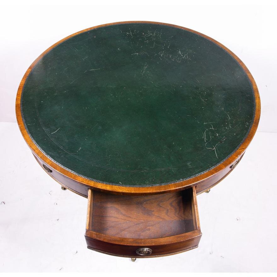 AF1-264: ANTIQUE EARLY 20TH CENTURY REGENCY STYLE MAHOGANY RENT TABLE