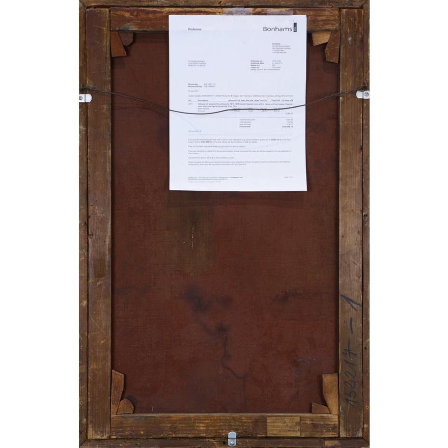 AW446: Italian School - Classical Ruins - Oil on Canvas