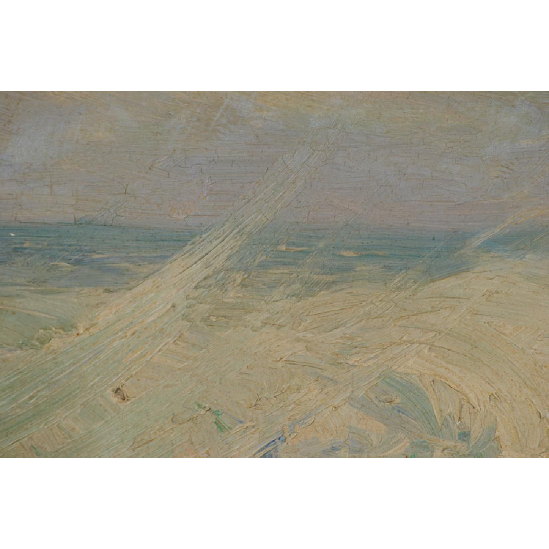 AW483: Georges Berges - Seashore - Oil on Mahogany Board