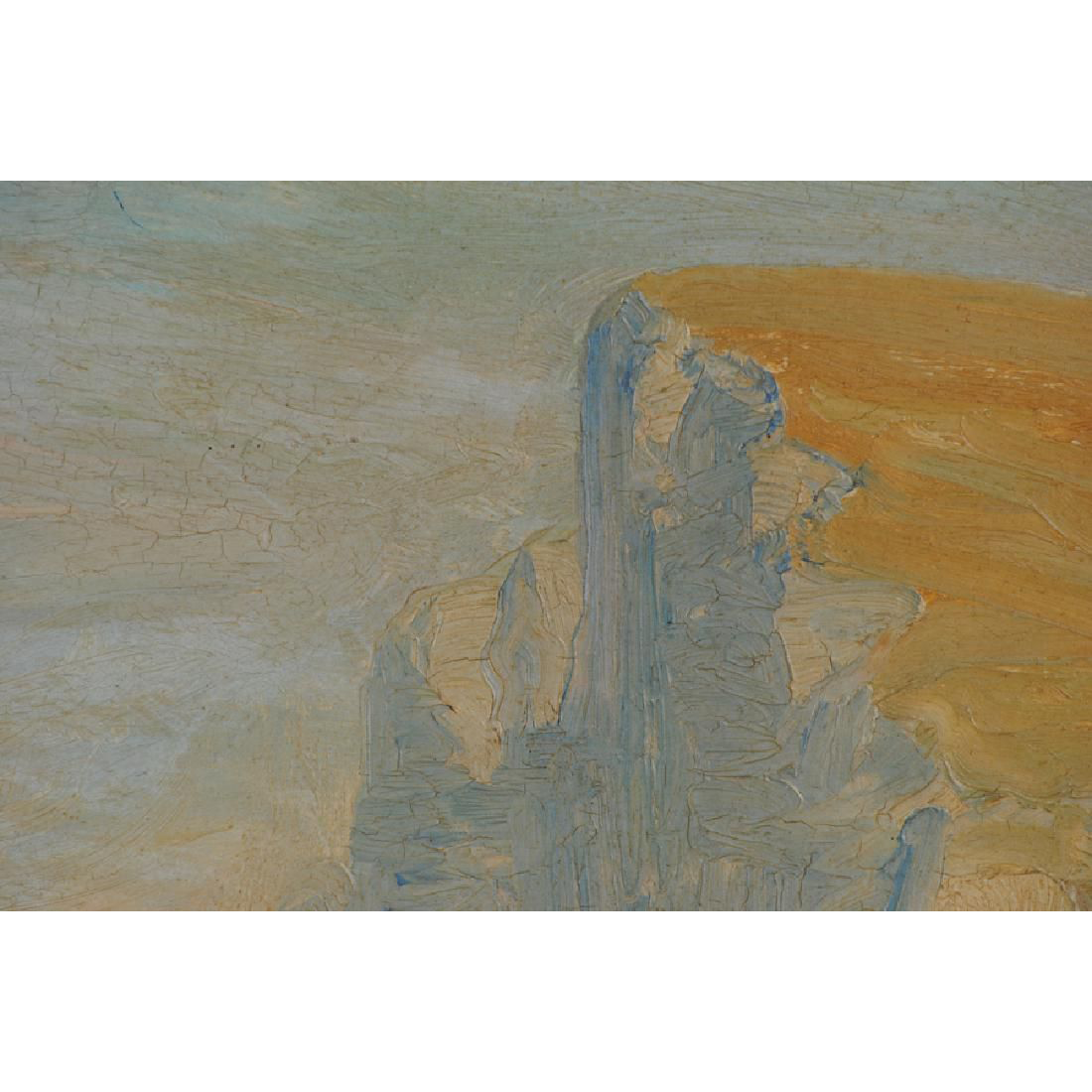 AW483: Georges Berges - Seashore - Oil on Mahogany Board