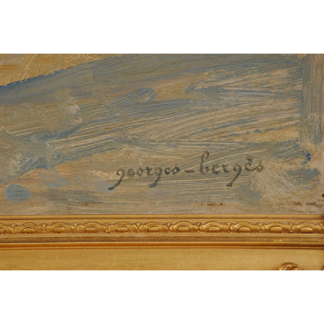 AW483: Georges Berges - Seashore - Oil on Mahogany Board