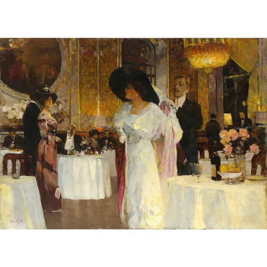 Victor Guerrier - French High Society During the Gilded Age - Oil on Canvas Painting | Work of Man