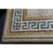  Custom Mosaic Marble Top Pompeian Style Iron & Marble Table | Work of Man