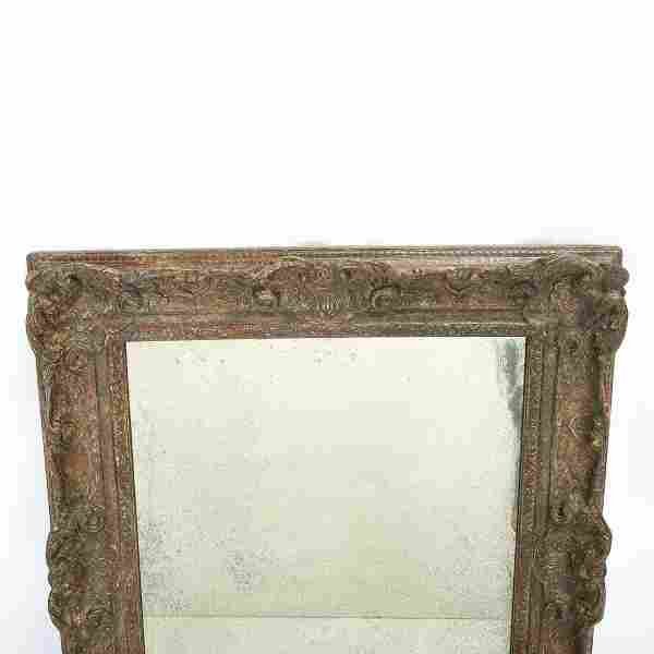 AF7-110: Antique Late 19th Century Continental Carved Giltwood Mirror