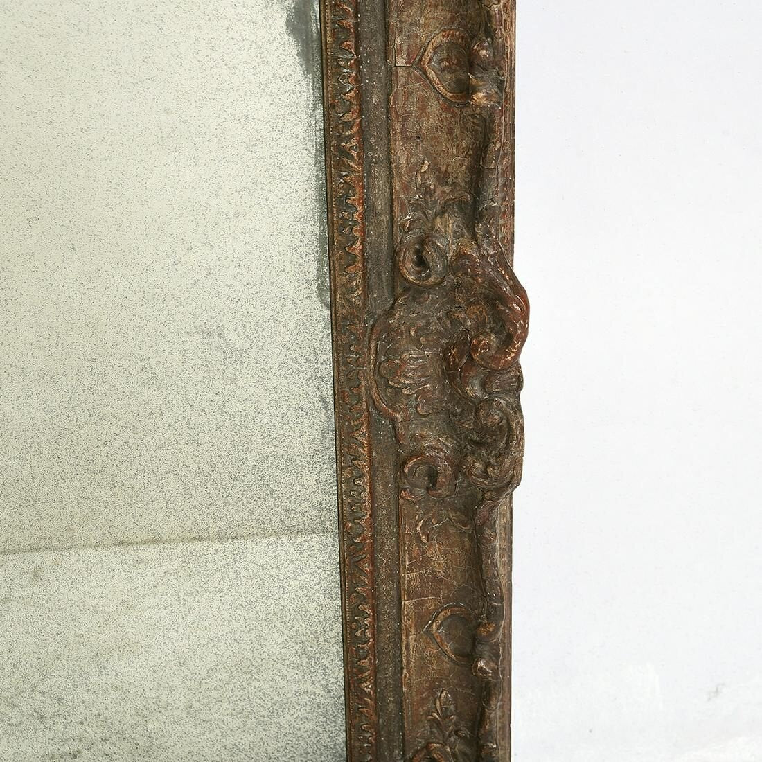 AF7-110: Antique Late 19th Century Continental Carved Giltwood Mirror