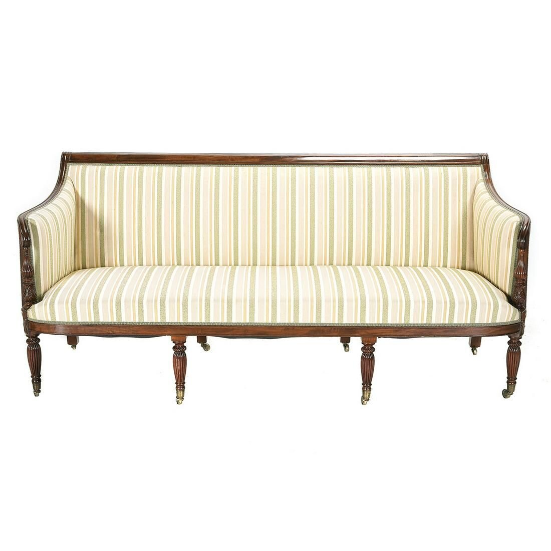 Antique Massachusetts Federal Divan Sofa