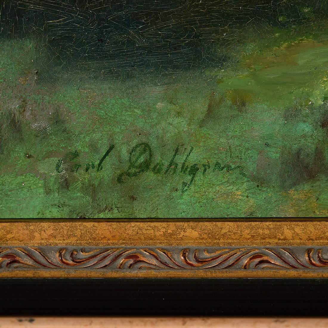 AW482: Carl Dahlgren - Landscape with Trees - Oil On Canvas