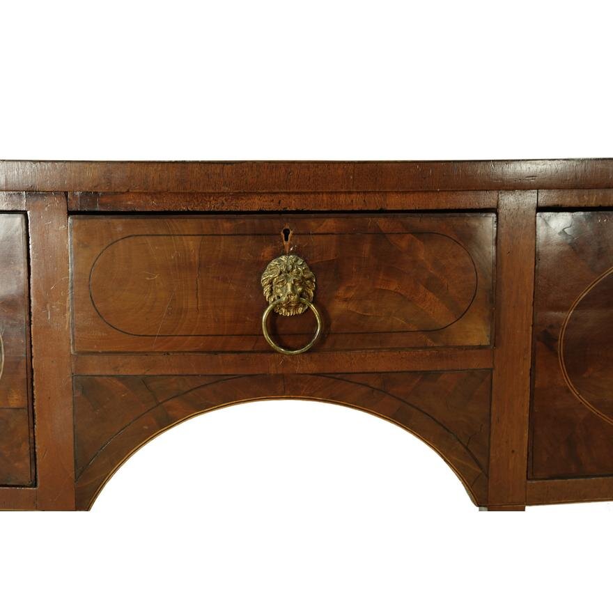 AF3-160: Antique Late 18th Century American Federal Sheraton Mahogany Sideboard