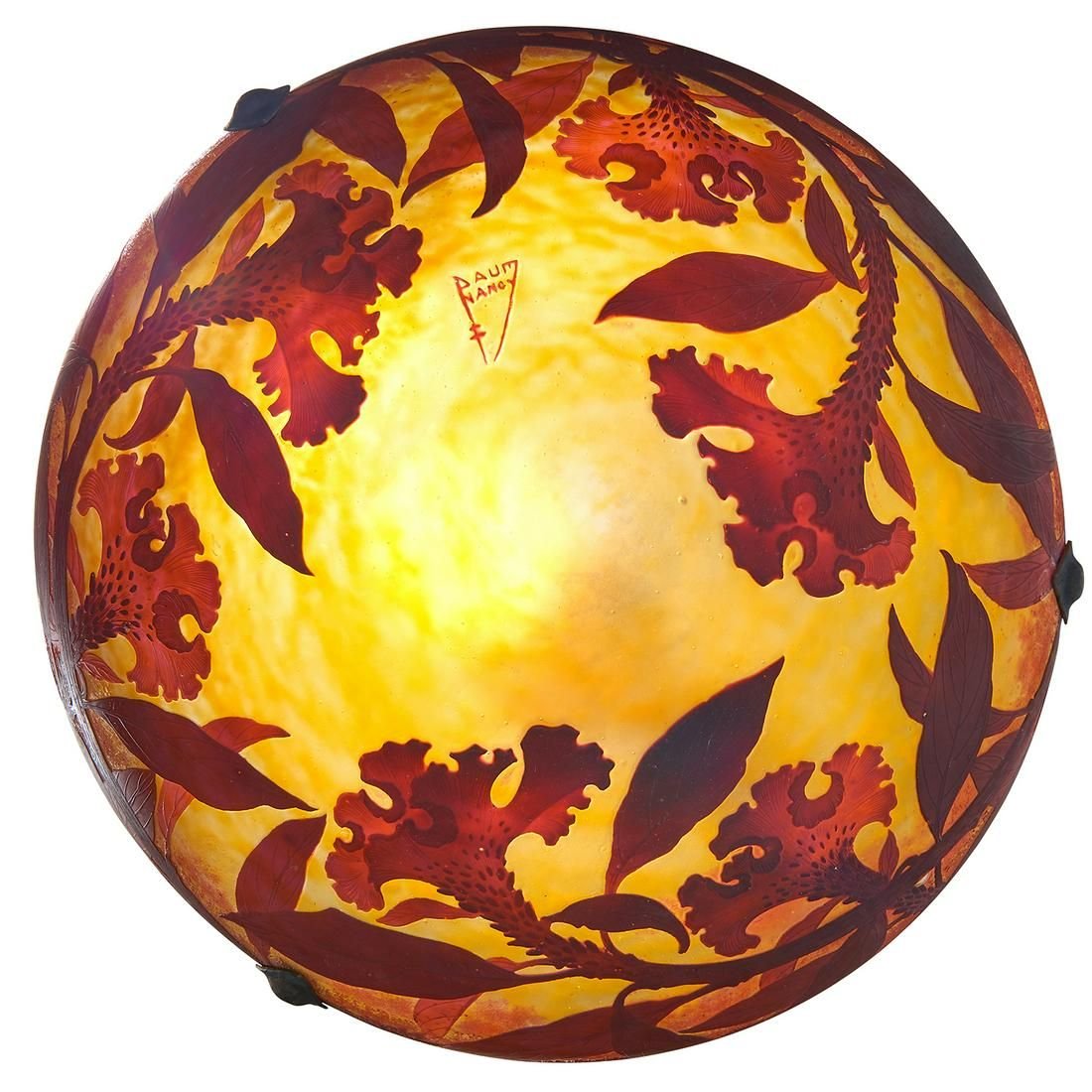 AL1-047: Antique Daum Nancy Early 20th Century Art Nouveau Plafonniere