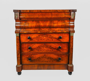 ANTIQUE AMERICAN LATE CLASSICAL HIGH CHEST | Work of Man