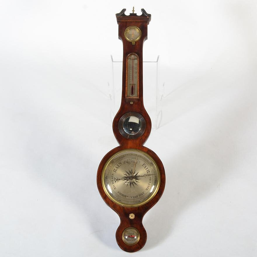 TK5-108: 19TH CENTURY ENGLISH BAROMETER BY W. LOOF JR., TUNBRIDGE WELLS
