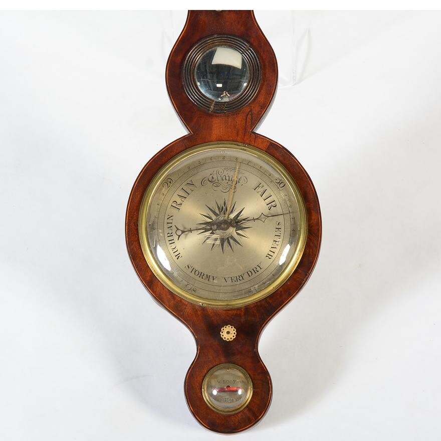 TK5-108: 19TH CENTURY ENGLISH BAROMETER BY W. LOOF JR., TUNBRIDGE WELLS