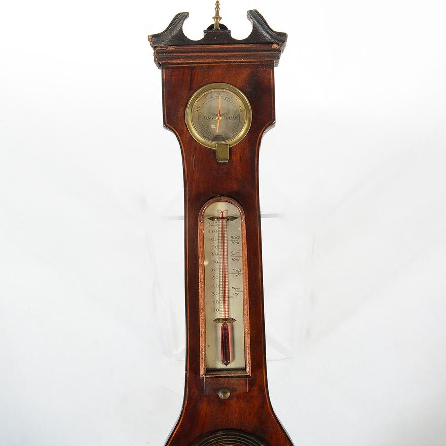 TK5-108: 19TH CENTURY ENGLISH BAROMETER BY W. LOOF JR., TUNBRIDGE WELLS