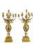 PAIR FRENCH MERCURY GILT BRONZE ANDLEABRA | Work of Man