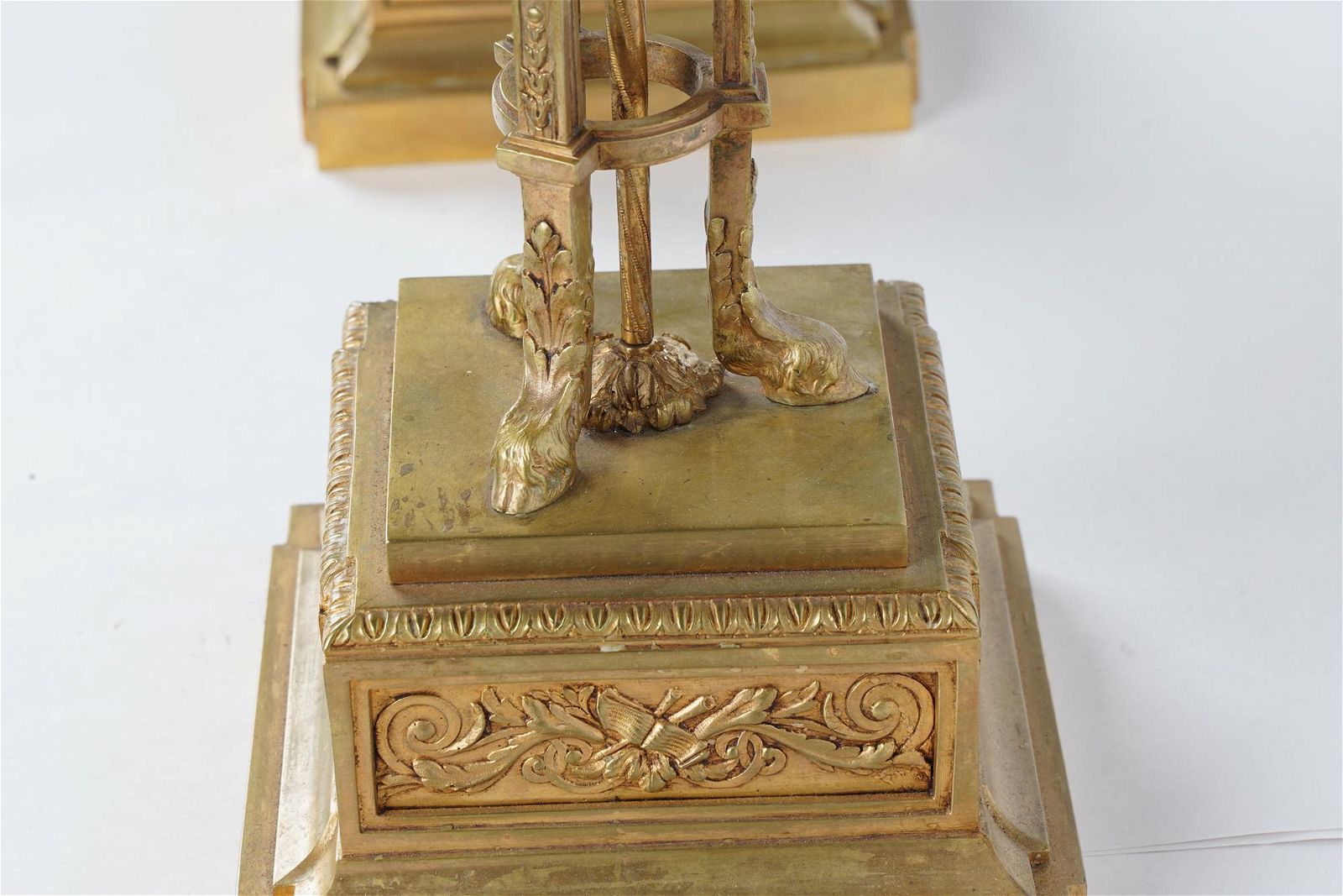 DA2-015: PAIR OF MID 19TH C FRENCH MERCURY GILT BRONZE 7 LIGHT CANDLEABRA